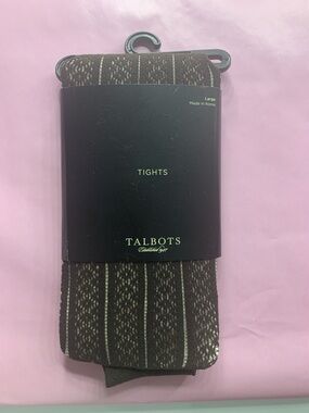 Talbots Brown  Patterned Tights. Size L.